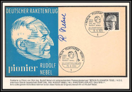 2734X Espace (space Raumfahrt) Lettre (cover) Allemagne (germany Bund) Signé (signed Autograph) 27/9/1970 Nebel - Europa