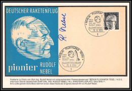 2734X Espace (space Raumfahrt) Lettre (cover) Allemagne (germany Bund) Signé (signed Autograph) 27/9/1970 Nebel - Europe
