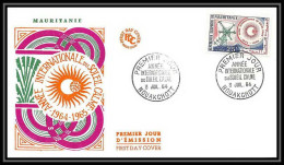 4298/ Espace Space Raumfahrt Lettre Cover Briefe Cosmos 3/7/1964 Fdc Année Internationale Du Soleil Calme Mauritanie - Afrique