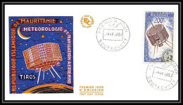 4081/ Espace (space) Lettre (cover Briefe) 1963 N° 30 Journée Météorologie Mondiale. Satellite Mauritanie (Mauritania) - Afrika