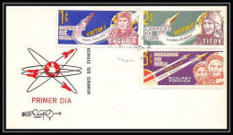 4095/ Espace Space Raumfahrt Lettre Cover Briefe Cosmos 1963 COSMONAUTES Fdc Cuba Gagarin Titov Popovich - South America