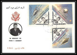 4063/ YAR Mi N°332/334 (nord Yemen) Espace Space Lettre Cover Briefe Cosmos 15/4/1964 Kennedy Overprint Fdc  - Azië