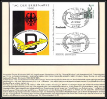 3766X Espace (space) Entier Postal Stationery Allemagne (germany Bund) 25/10/1992 Zetel 1 Tag Der Briefmarke - Europe