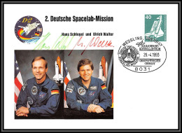 3767aX Espace Space Lettre (cover) Signé (signed Autograph) Walter / Schlegel Allemagne (germany Bund) STS-55 26/4/1993 - Europe