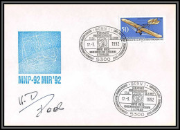 3653 Espace Space Raumfahrt Lettre Cover Signé Signed KD FLADE Autograph Russie Russia 12/3/1992 Soyouz Soyuz TM-14 - Europa