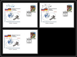 3651 Espace Space Raumfahrt Lot 3 Lettre Cover Signé Signed FLADE Autograph Russie Russia 12/3/1992 Soyouz Soyuz TM-14 - Russia & USSR