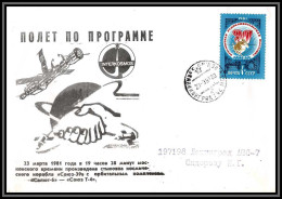3565 Espace (space Raumfahrt) Lettre Cover Russie (Russia Urss USSR) INTERCOSMOS 23/3/1981 - Russia & URSS