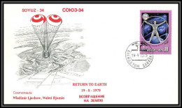 3527a Espace (space Raumfahrt) Lettre (cover) Russie (Russia Urss USSR) Soyuz (soyouz Sojus) 34 Return To Earth + Mnh ** - Russia & USSR
