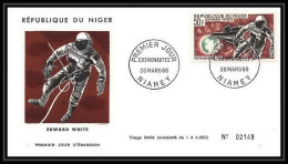 4952/ Espace Space Raumfahrt Lettre Cover Briefe Cosmos 30/3/1966 PA 57 - White FDC Niger - Afrique