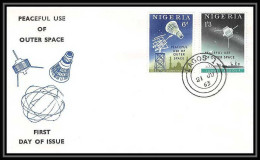 4651/ Nigeria Syncom The Peaceful Use Of Outer Space Espace Space Lettre Cover Briefe Cosmos 21/6/1965 143-144 FDC  - Afrika