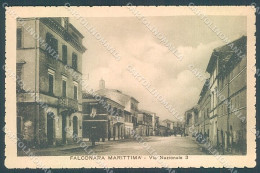 Ancona Falconara Marittima Via Nazionale Cartolina JK5202 - Ancona