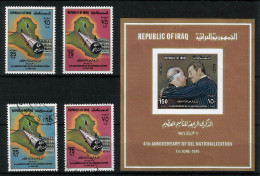 Stamps IRAQ 1976 Oil  Nationalisation Complete Sets (pair) MNH + Used + MS SG 1237-1238 + MS 1239 CV £70+ - Iraq