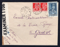 FRENCH ALGERIA Tlemcen 1943 Censored Cover To Switzerland (p4070) - Cartas & Documentos