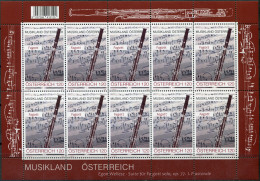 AUSTRIA - 2024 - MINIATURE SHEET MNH ** - Musical Instruments. Bassoon - Unused Stamps
