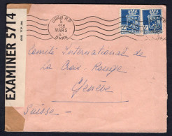 FRENCH ALGERIA Oran 1943 Censored Cover To Switzerland (p4071) - Covers & Documents