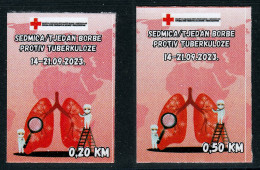 Bosnia And Herzegovina 2023 TBC Red Cross Croix Rouge Rotes Kreuz Tax Charity Surcharge Selfadhesive, Set MNH - Croce Rossa