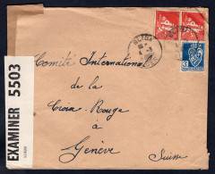 FRENCH ALGERIA Blida 1943 Censored Cover To Switzerland (p4077) - Cartas & Documentos