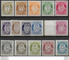 1909-20 Norvegia 15v. MNH Unificato N. 69/83 - Other & Unclassified