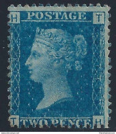 1855 Gran Bretagna, N. 15 - 2 Pence Azzurro Dentellato 14 Certificato Sorani - MLH * - Andere & Zonder Classificatie