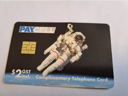 AUSTRALIA / PAY CEL  CHIP CARD  $ 2,- ASTRONAUTE/ DUMMY/PAPER CARD-NO VALUE  /   MINT  ** 16566** - Australië