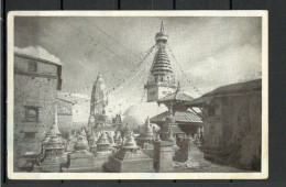 NEPAL Katmandu Coronation Of The King 1956 Post Card Sent To Finland. Rare Destination. Stamp Missing - Nepal