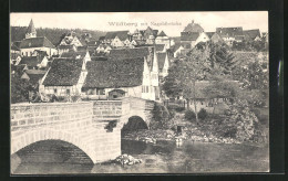 AK Wildberg, Teilansicht Und Nagoldbrücke Mit Pferdewagen  - Nagold