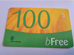 ST LUCIA   $ 100,- YELLOW/GREEN  B FREE   / PREPAID/ VERY FINE USED   ** 16571 ** - Saint Lucia