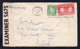 IRELAND 1942 Censored Cover To USA (p2456) - Brieven En Documenten