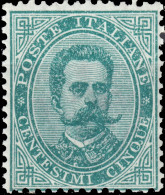 ITALIE / ITALY - 1879-82 Yv.33/Mi.37A 5c Green - Neuf ** / Mint Never Hinged** - Nuevos