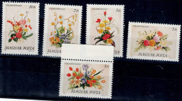 HUNGARY 1989 FLOWERS MI No 4019-23 MNH VF!! - Nuovi