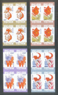 Blocks 4 Of Vietnam MNH Imperf Stamps 1990 : 45th Anniversary Of National Day Of Viet Nam / Oil Rig (Ms601) - Viêt-Nam