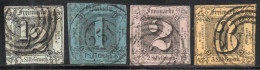 ALEMANIA – ESTADOS DEL NORTE (THURN Y TAXIS) Serie Completa X 4 Sellos Usados CIFRAS Año 1851 - Valorizados En € 105,00 - Oblitérés