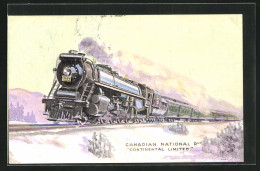 Künstler-AK Continental Limited, Canadian National RLY, Eisenbahn  - Eisenbahnen