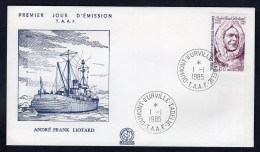 TAAF French Antarctic Territory 1985 FDC Cover. Andre-Frank Liotard (p39) - Covers & Documents