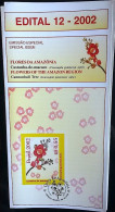 Brochure Brazil Edital 2002 12 Amazon Flowers Monkey Chestnut Without Stamp - Storia Postale