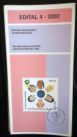 Brochure Brazil Edital 2002 04 International Women's Day Without Stamp - Lettres & Documents