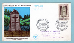 FDC France 1963 - A La Mémoire Des Résistants Des Glières  YT 1380 - Thones - 1960-1969