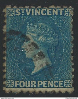 1866 ST. VINCENT - SG N° 6  4d. Deep Blu  USATI - Autres & Non Classés