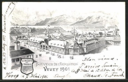 Künstler-AK Vevey, Souvenir De L`Expositin 1901  - Expositions