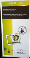 Brochure Brazil Edital 2004 20 Allan Kardec Espiritismo Religião Without Stamp - Covers & Documents