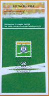 Brochure Brazil Edital 2004 08 FIFA Futebol Without Stamp - Lettres & Documents