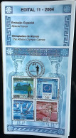 Brochure Brazil Edital 2004 11 Jogos Olimpicos De Atenas Grecia Esporte Without Stamp - Cartas & Documentos