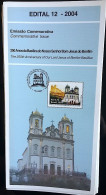 Brochure Brazil Edital 2004 12 Basilica Bom Jesus Do Bonfim Igreja Religião Without Stamp - Covers & Documents