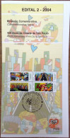 Brochure Brazil Edital 2004 02 2004 Sao Paulo 450 Anos Romero Arte Brito Without Stamp - Cartas & Documentos