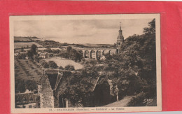 23. CHATEAULIN . KERIOBRET - LE VIADUC .  TIMBRE DECOLLE AU VERSO CARTE INTACTE  .  2 SCANNES - Châteaulin