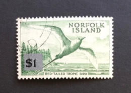 Norfolk Island 1966 $1.00 Red-Tailed Tropic Bird Used Stamp - Norfolk Eiland