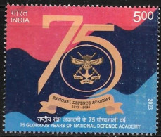 India 2023 75th Glorious Years Of National Defence Academy,World War II,WW,Warefare,Pune, Used (*) Inde Indien - Used Stamps