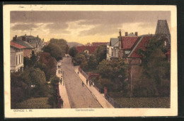 AK Bünde I. W., Gartenstrasse Mit Passanten  - Buende