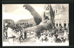AK Nice, Carnaval Fasching 1906, Grosse Paradenfigur  - Carnevale