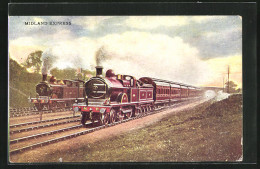 Pc Englische Eisenbahn Midland Express, MR, Bei Voller Fahrt  - Eisenbahnen